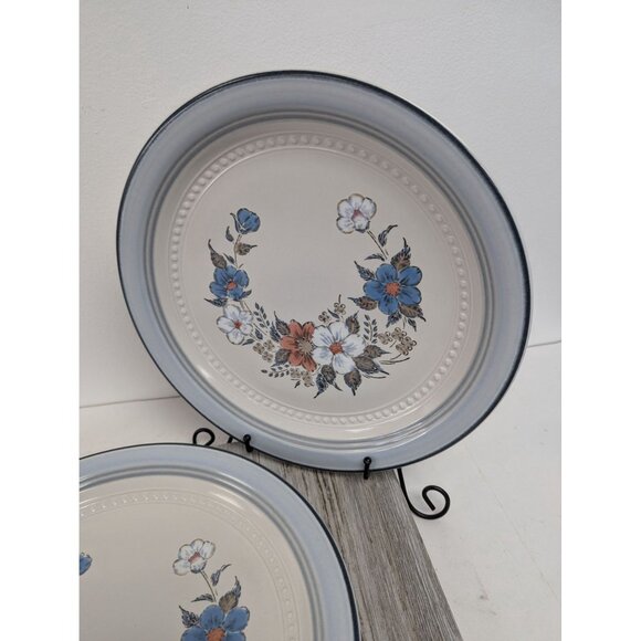 Vintage Johann Haviland Blue Bouquet Crowning Fashion Dinner Plates Set of 2 - Picture 3 of 7